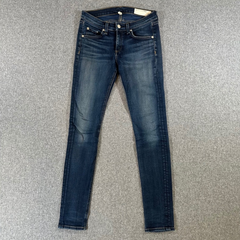 Rag & Bone Jeans Women 26 Skinny Blue Dark Wash Denim Made in USA